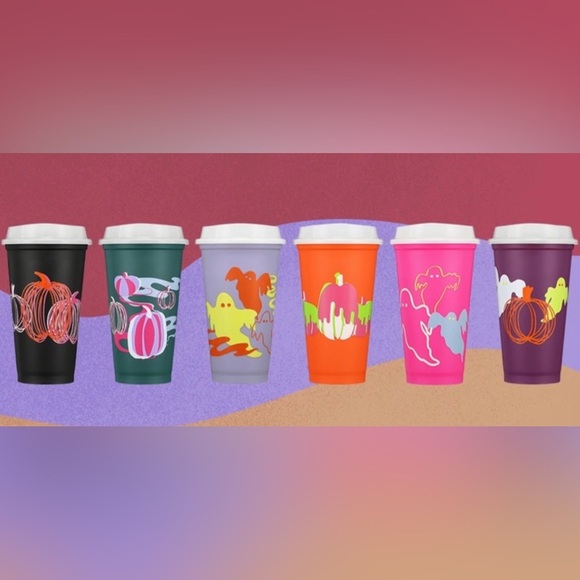 Starbucks Other - Starbucks Halloween Glow In The Dark reusable hot cups
